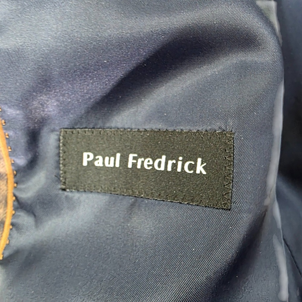 Paul‎ Fredrick Brown Plaid Blazer Sport Coat Two Button Jacket 46R - Picture 4 of 8